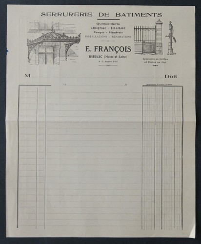 Facture brissac serrurerie - brissac,